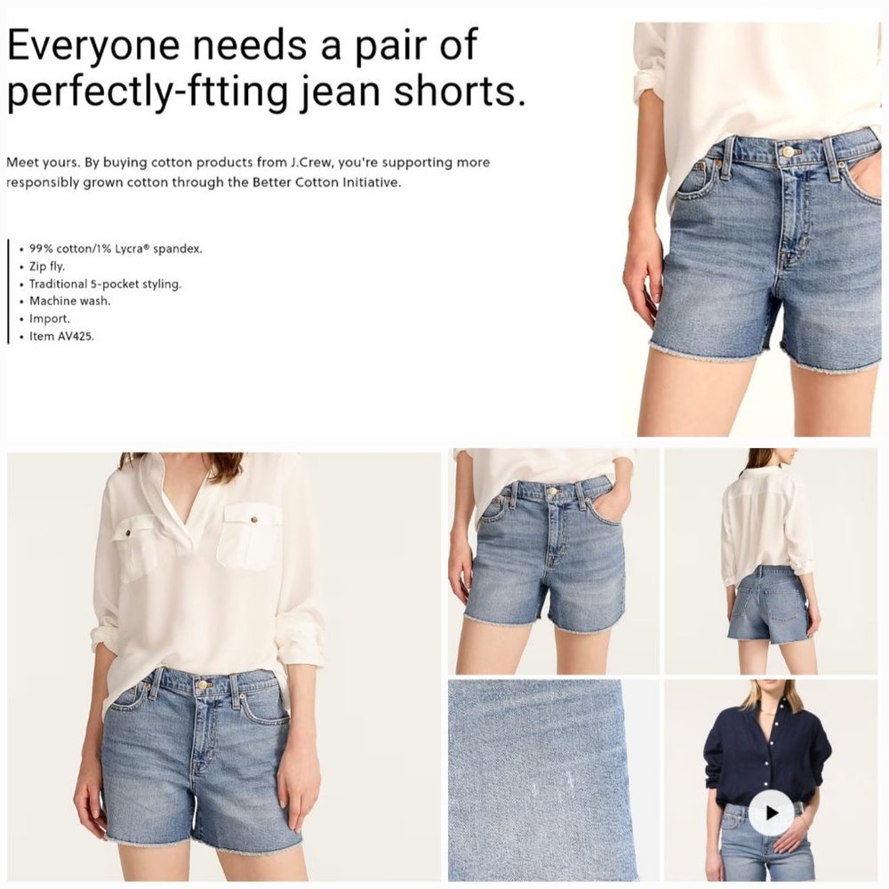 'J.CREW' RAW~EDGE DENIM SHORTS - Picture 12 of 16